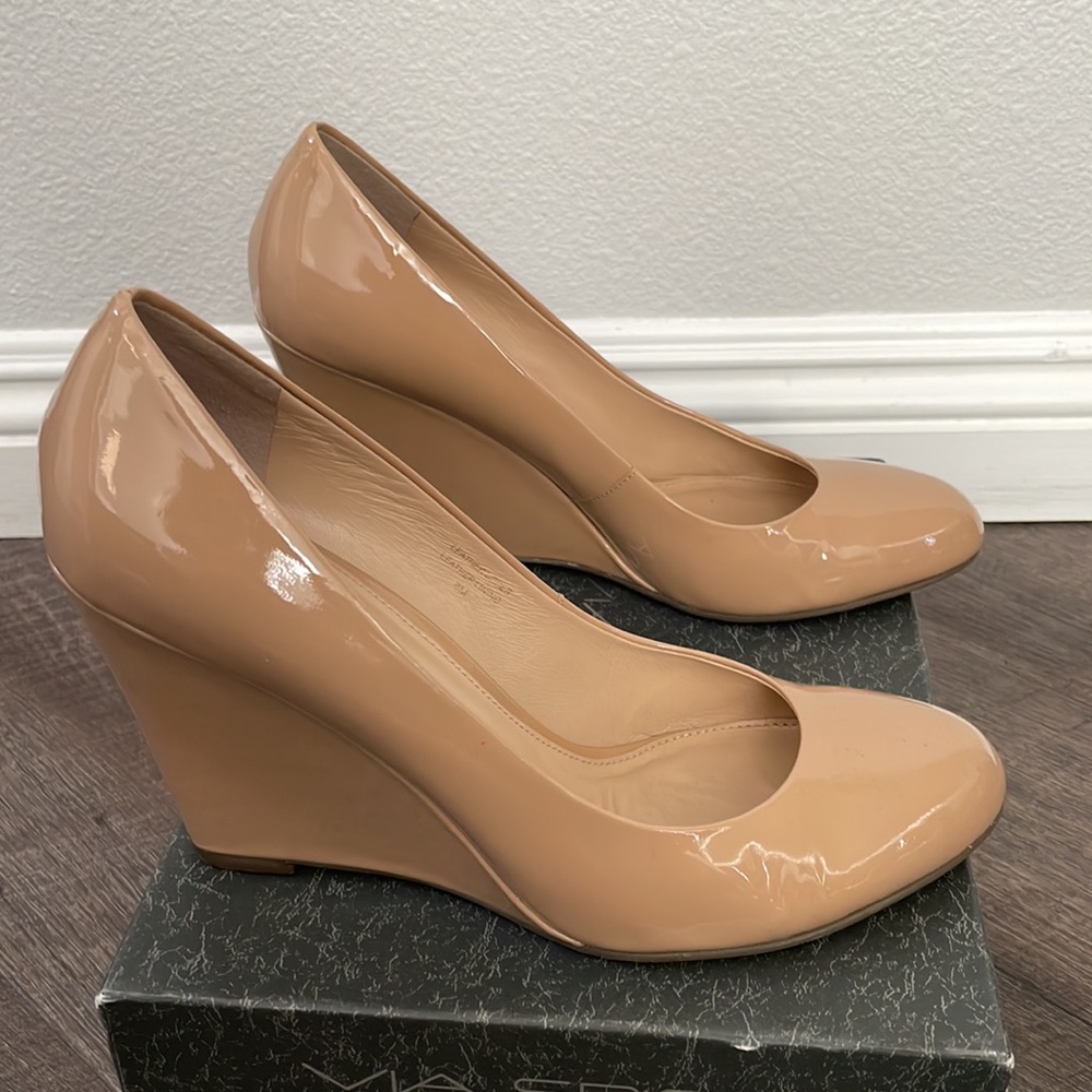 Via Spiga, nude wedges, size US 8